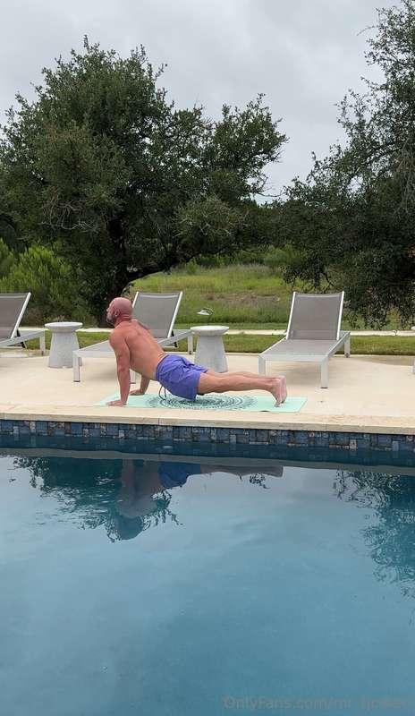 Stretching for all the fun we're gonna have later 😛