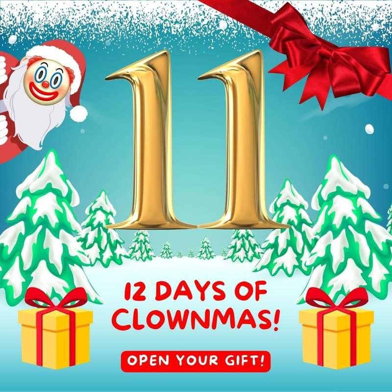 🎄𝟏𝟐 𝐃𝐀𝐘𝐒 𝐎𝐅 𝐂𝐋𝐎𝐖𝐍𝐌𝐀𝐒 – 𝐃𝐀𝐘 𝟏𝟏!🎄

Ho(nk)! Ho(nk)! Ho(nk)! We're so close to CLOWNMAS now! Unlock our 2nd last date on the advent clown calendar if you're looking for something fun to stroke yourself silly to! 🎁

🎅
Belle

#fyp #clown #clowngirl #clownfetish #clussy #circus #free #adventcalendar #gift #honkers #christmas #xxxmas