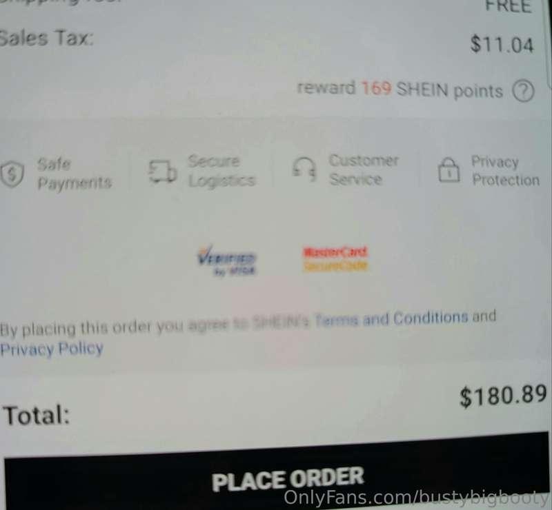 Would love to purchase this order for shein for my birthday!..