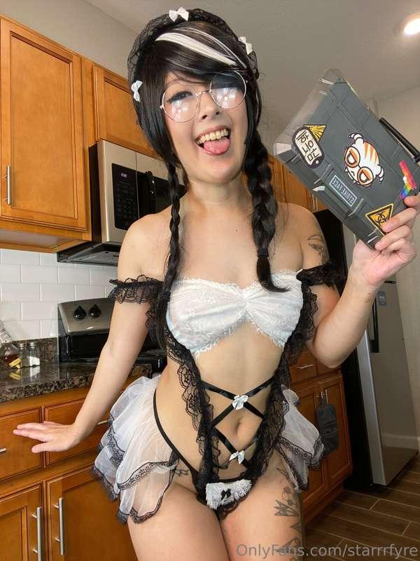you can watch me clean the kitchen on my hands and knees ;)