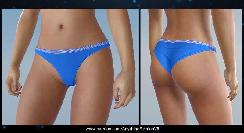 Skimpy bikini bottoms with 8 presets