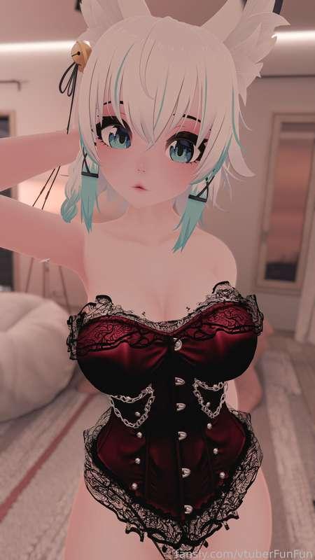Cute foxy asking for some attention &gt;-&lt;

#vtuber #lewdtuber #foxgirl #hentai