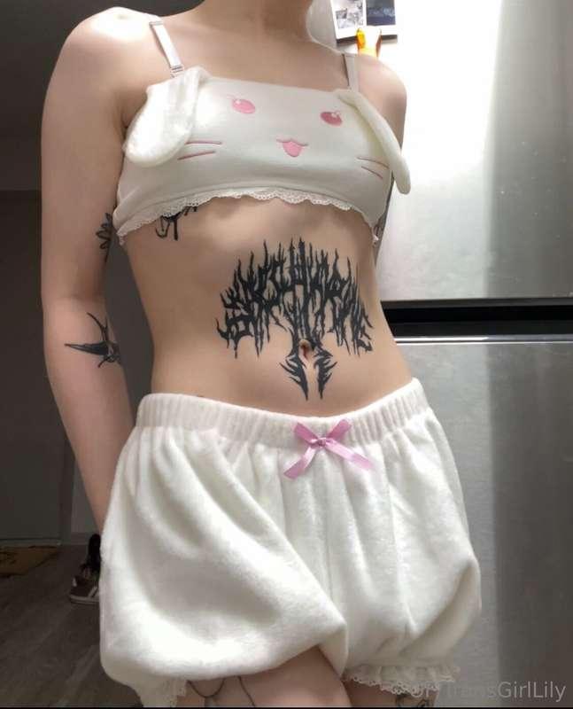 new outfit came in!! cant wait to film in this 😇🐇