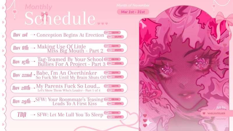 -ˏˋ⋆ Munching March's Audio Schedule ⋆ˊˎ-