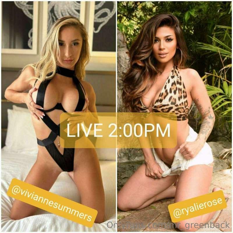 These two sluts are going live!! @viviannesummers @ryalieros..