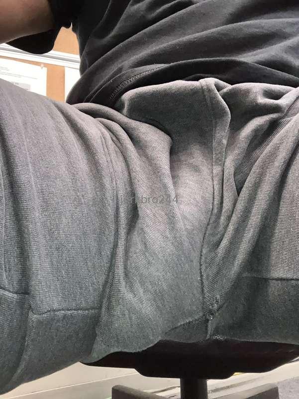 Free Ballin in grey sweatpants at work because my dryer brok..