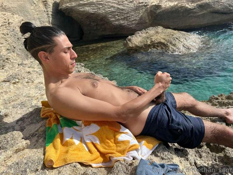 Ethan being pretty busy and concentrated in the cliffs.