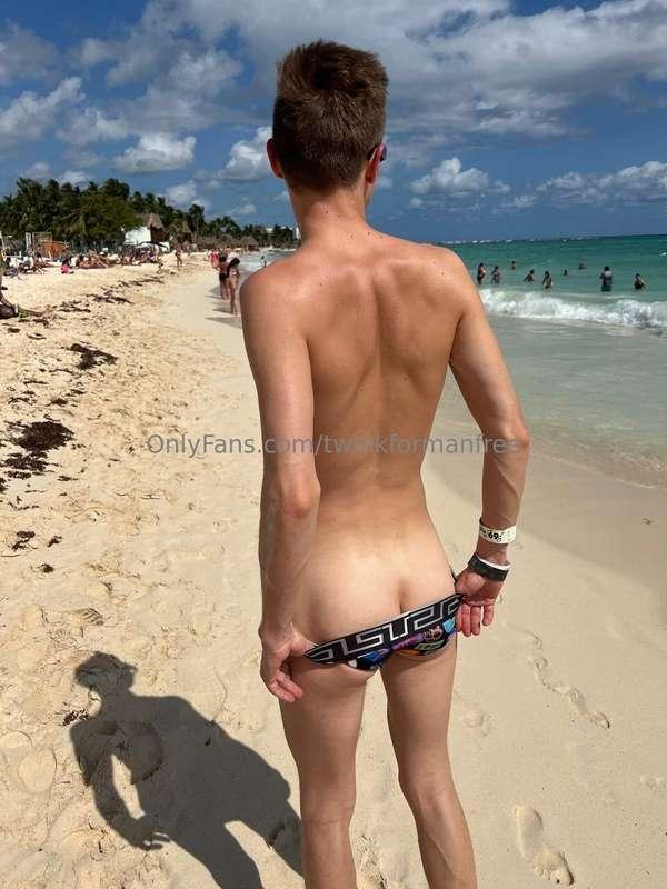 I just want to take off my swim trunks on the beach and have..