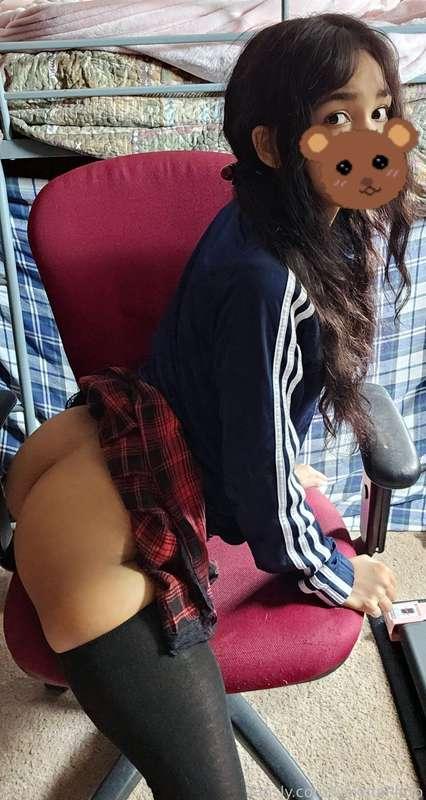 My ass is ready to be spanked &gt;.&lt;

#teen #petite #barelylegal #18 #young #skinny #cute #tiny #18yo #pussy