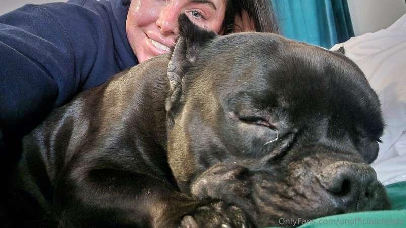 Cuddle break with crusty gremlin, Frank