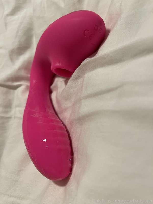 This is my favorite toy! See the round part? It sucks on my ..