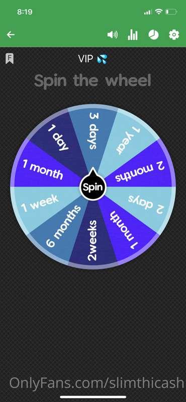🎡Spin any of my wheels🎡 (or every wheel!) 

VIP wheel (1st p..