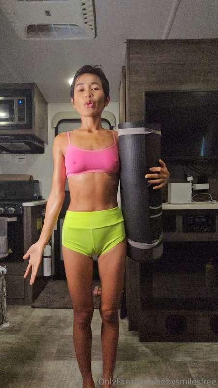 In this video. I am sweaty from work out. I take a shower an..