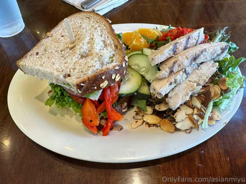 Lunch today. Was going to have soup but decided on a half sa..