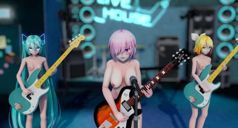 4K UHD【MMD R-18】God knows... - Mash Kyrielight, Altria, Miku, Rin