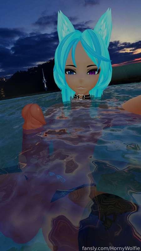 Just me exposing inside the hot tub until a cutie saw me and came inside and we had fun together~ 😇😋