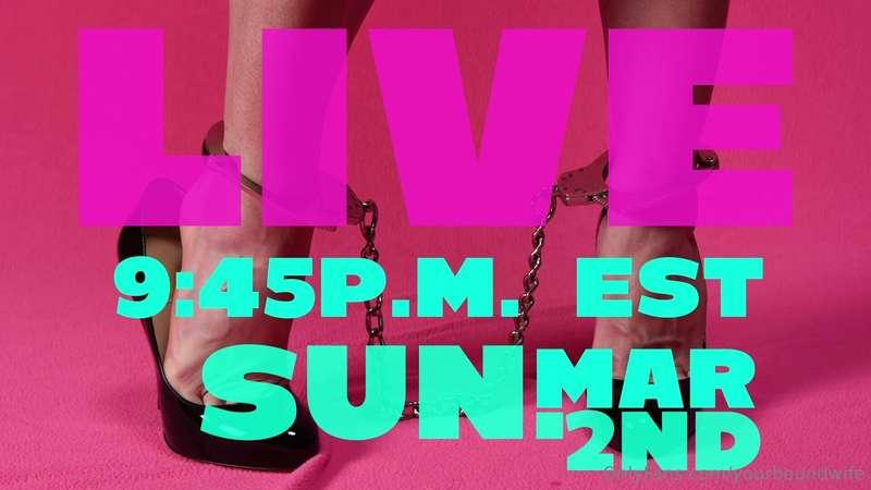 LIVE this Sunday over on my VIP page! https://onlyfans.com/y..