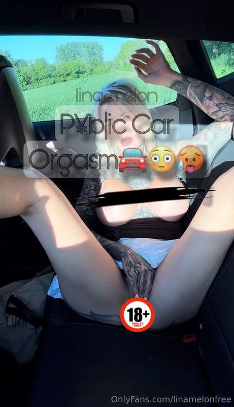P¥b|ic Car orgasm 🚘😳🥵I was on my way home and wasn’t wearing..