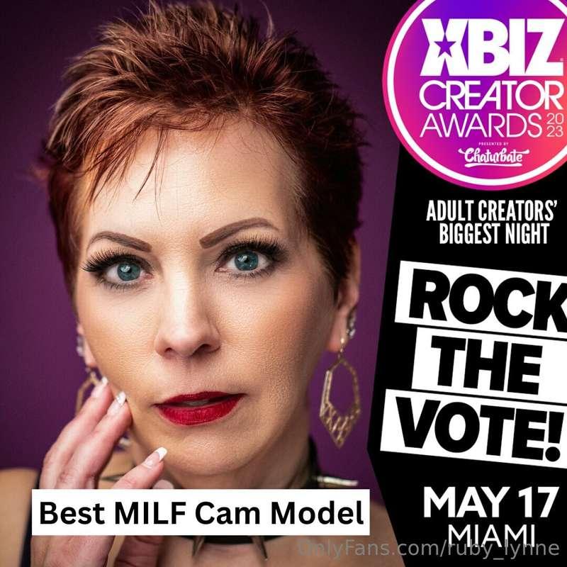 Guys I'm nominated for ***Best MILF Cam Model***! I NEED thi..