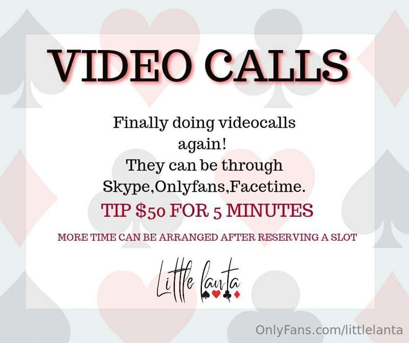 🎥 VIDEO CALLS 🎥
The only slots I have for video calls are be..