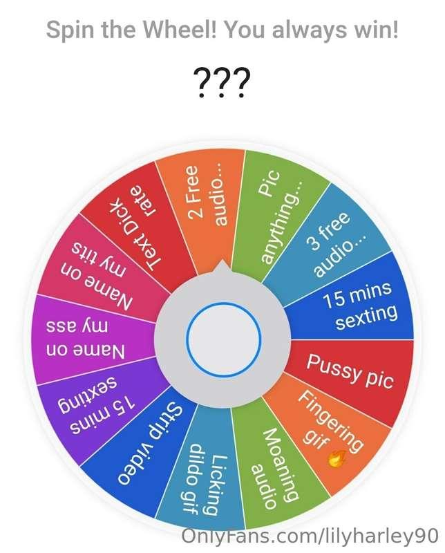It's 💣GAME TIME!💣 

Let's play Spin the Wheel: 
Try your luc..