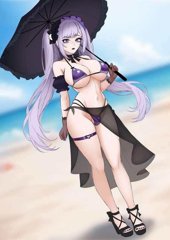 Goth beach babe sketch