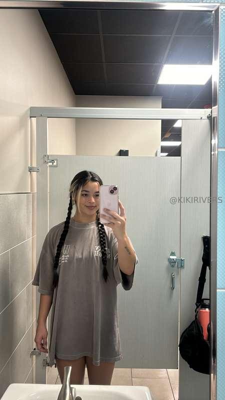 should we fuck here daddyyy? be careful someone could find u..