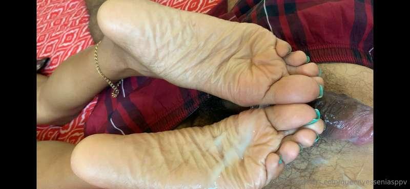 From my latest footjob clip upload titled “3 Nuts For My Fee..