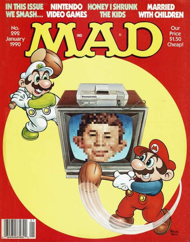 Retro Art Gallery | MAD Magazine front cover | Super Mario Bros. | 1990