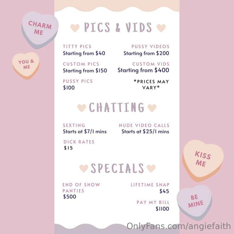 Here is my tip menu! Please message me before paying for ser..