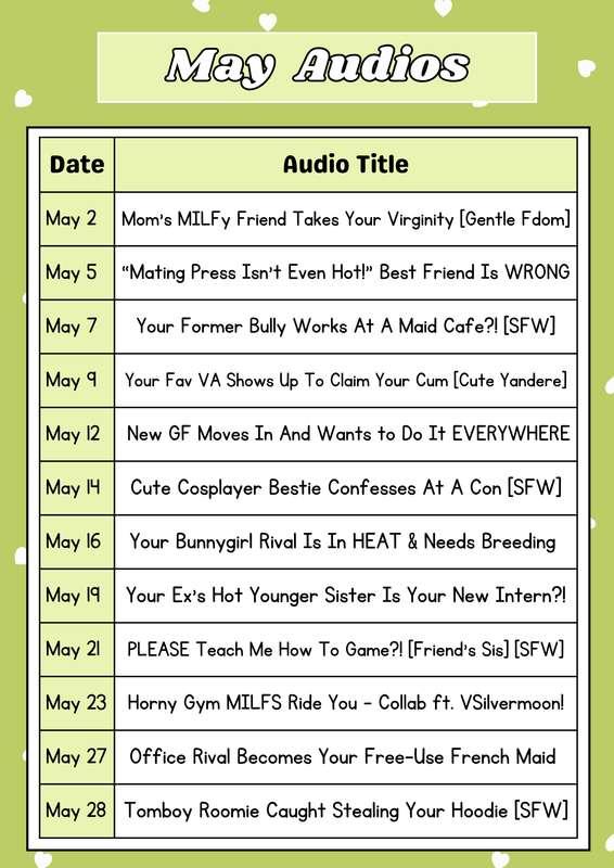 it's gonna be MAY :D [AUDIO SCHEDULE]