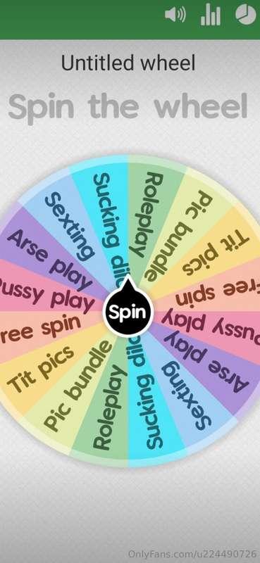 Spin.my wheel baby. Just for $4. Mmmm xx