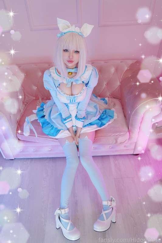 Anyone craving Vanilla pudding or maybe ice cream? 🤤

#cosplay #nekopara #maid #cute #lovely #bigboobs #softgirl 