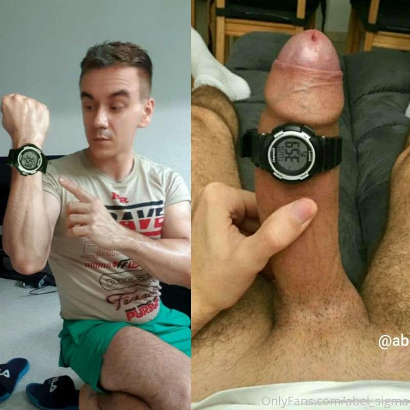 My watch fits better in my cock than in my arm 😉