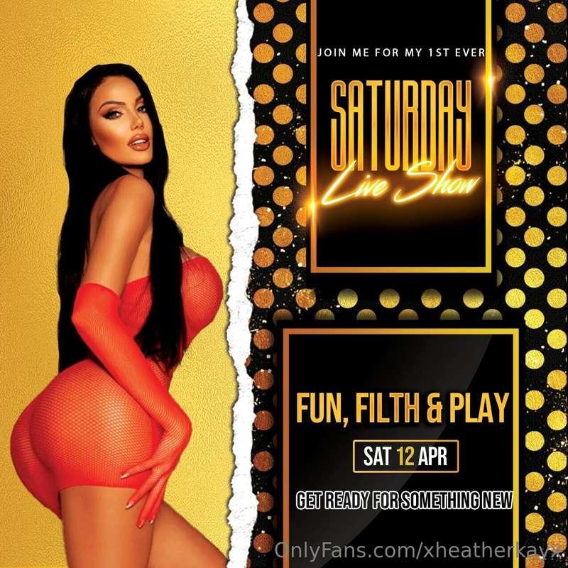 Get ready for my Live Show on Saturday!! Its going to be fuc..