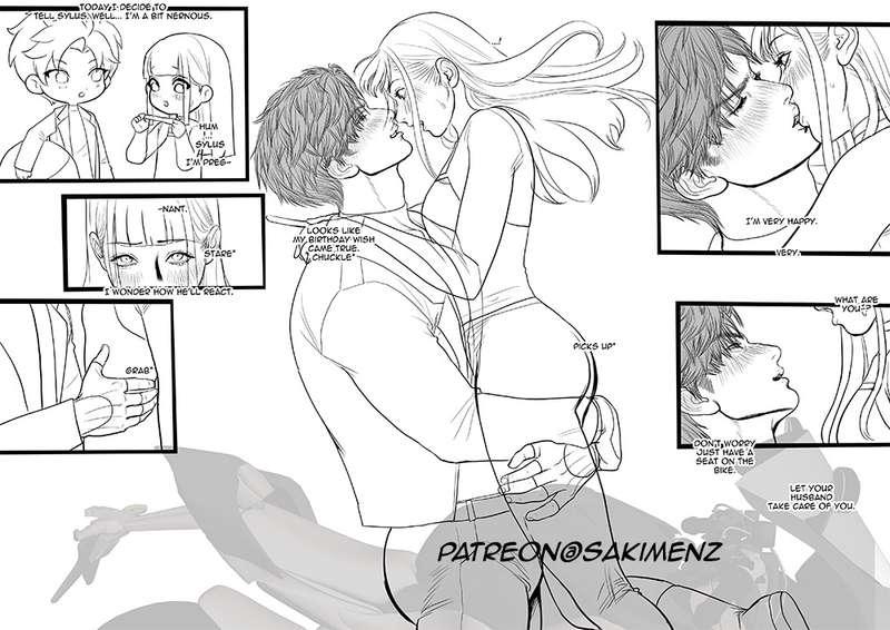Sylus, night ride surprise. p1-3. lineart work in progress.