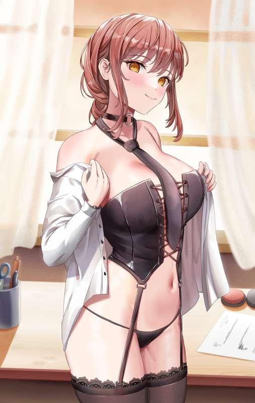 Makima in sexy lingerie R-18