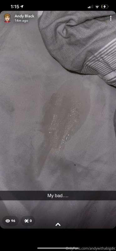 Ruined my best friends bed now I have to change the sheets