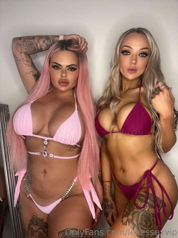 Do we look horny? Because we are 💦😈 @sky_foxxx