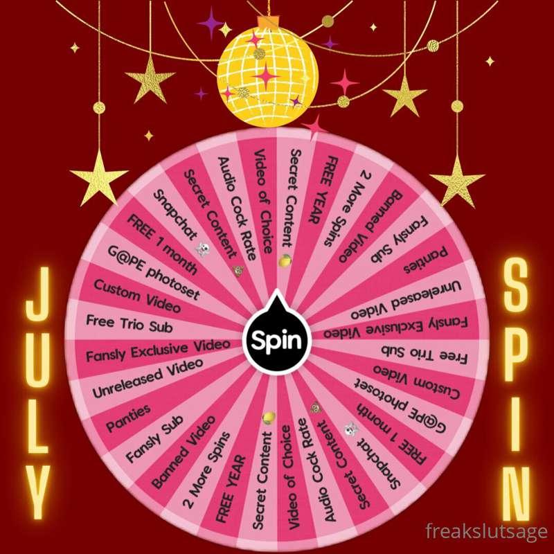 JULY WHEEL SPIN! 🧨🎇come get some new treats this month! what..
