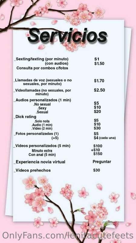 Lista de servicios ✨💕