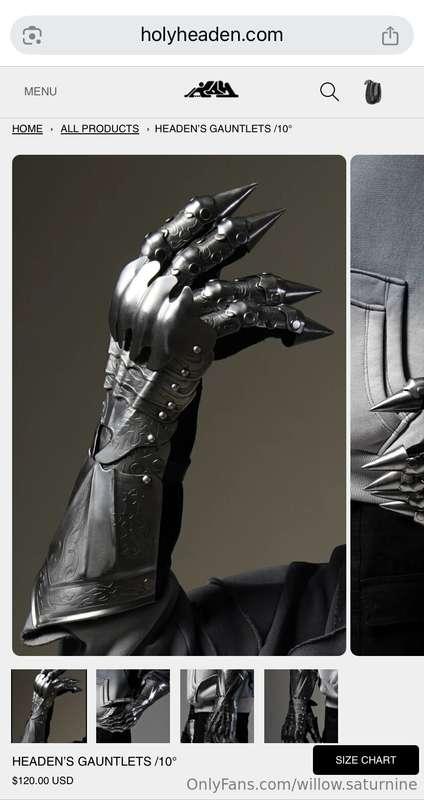 Ok so imagine I have gauntlets. I could then wear the gauntl..