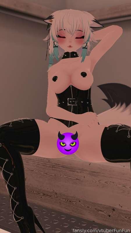 Oopsie a fwee pussy pics for the students &gt;////&lt;

#vtuber #vr #vrchat #foxgirl #anime