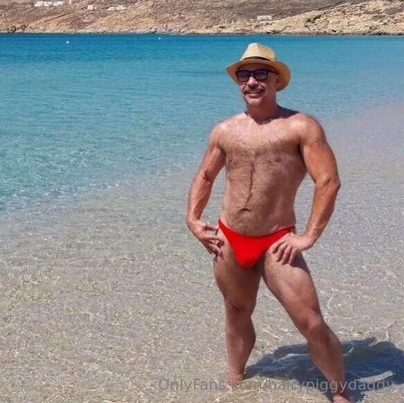 Wearing my thong in Mykonos