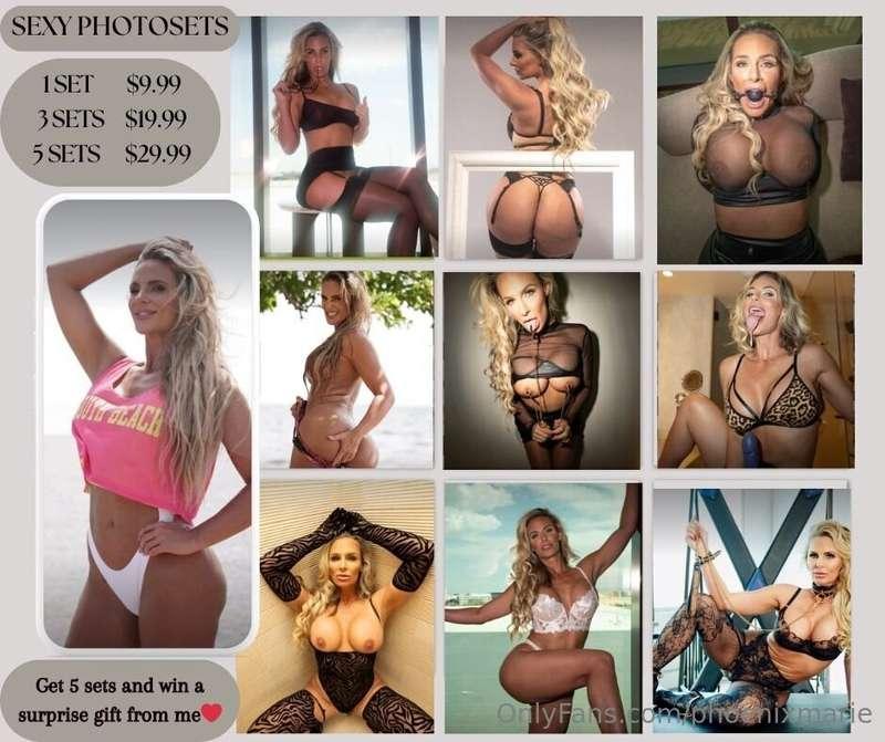 Snag my steamiest photosets! Get 5 sets and I have a naughty..