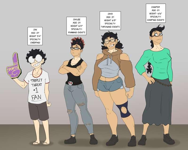 Triplet Threat - Initial Designs (NSFW)