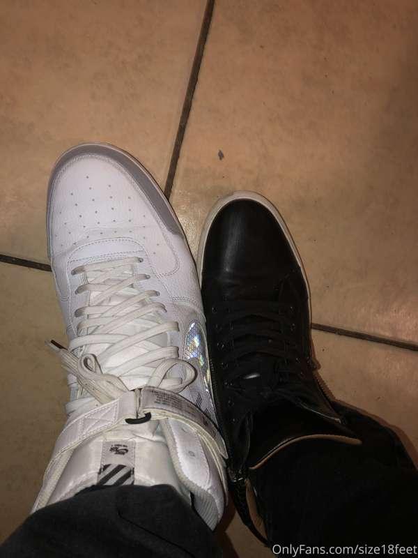 Me and my fathers comparison lol lil feet to me 
18vs11