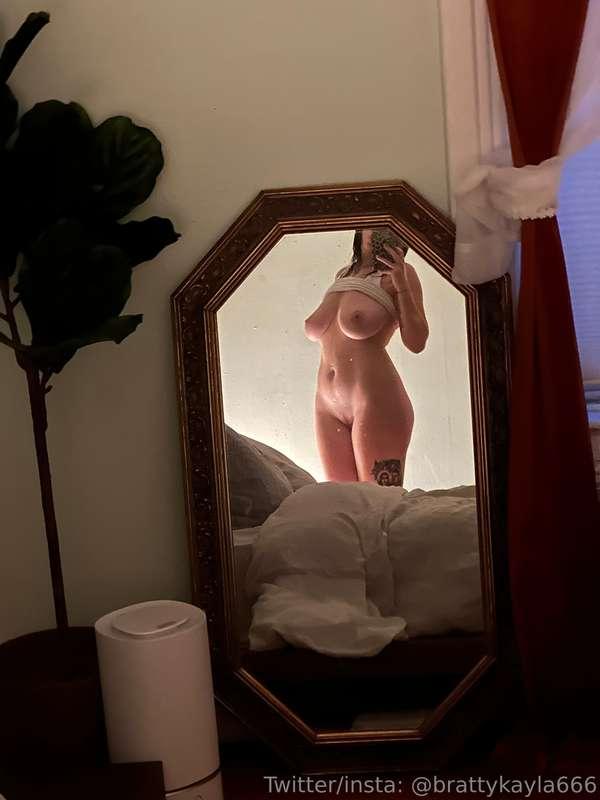 straight out of the shower ;D