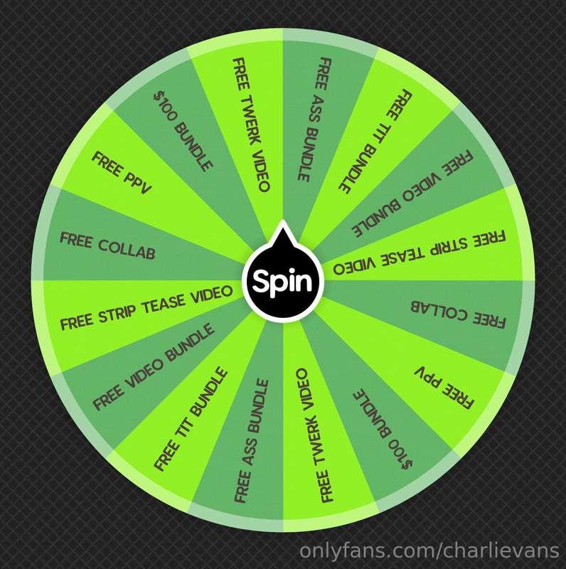 FEELING LUCKY? 🍀 1 SPIN - $7🍀 3 SPINS - $15SPIN THE WHEEL & ..