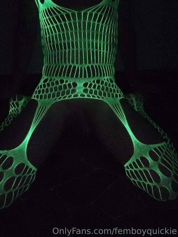 I got myself a glow in the dark body stocking and I'm super ..